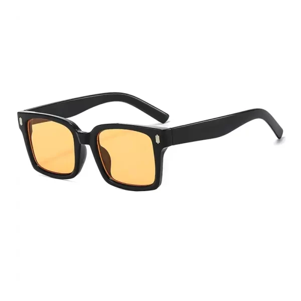 Luxury Trendy Women Black Frame Cream Lens Sunglasses