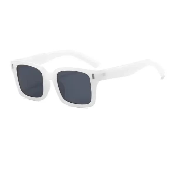 Luxury Trendy Women White Frame Black Lens Sunglasses
