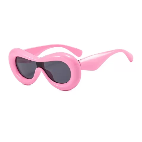 Oversized Oval Mask Pink Sunglasses For Men Women