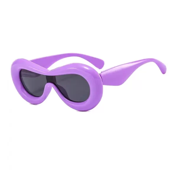 Oversized Oval Mask Purple Sunglasses For Men Women