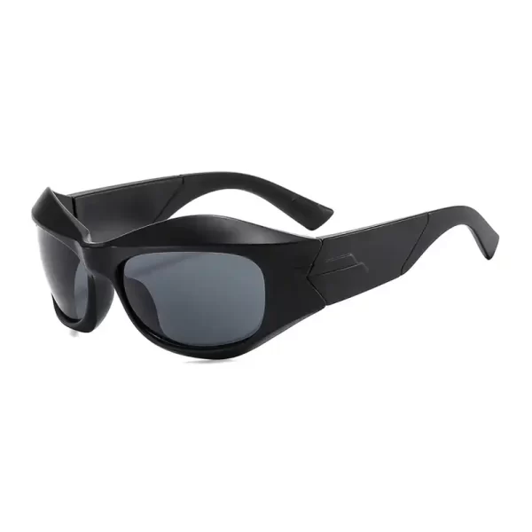 Retro Thick Black Frame Black Lens Sunglasses