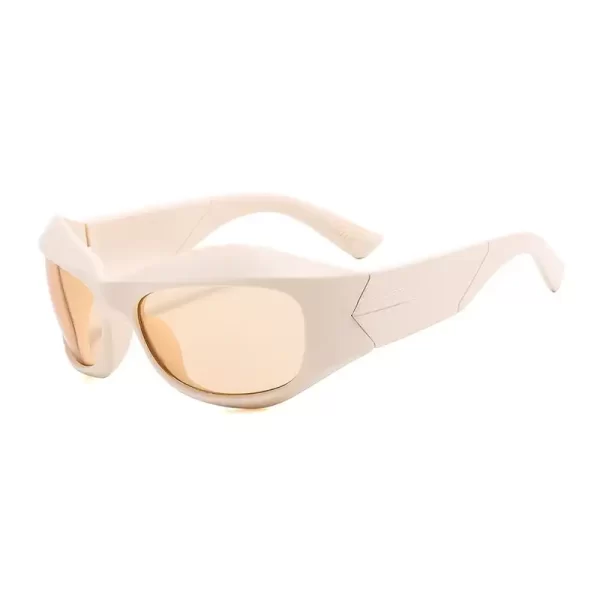 Retro Thick Cream Frame Cream Lens Sunglasses