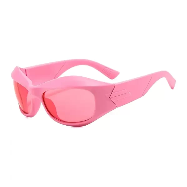 Retro Thick Pink Frame Pink Lens Sunglasses