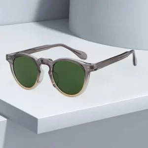 Round Frame Grey Frame Grey Lens Shades Sunglasses