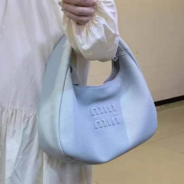 Casual Underarm Dumpling Blue Shoulder Bag