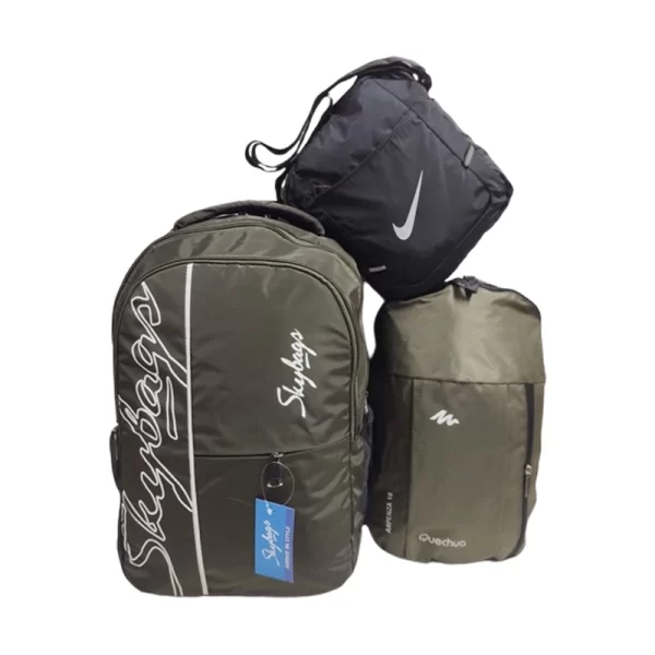 Combo Bags Set Quecha Sling Bag Dark Green Backpack