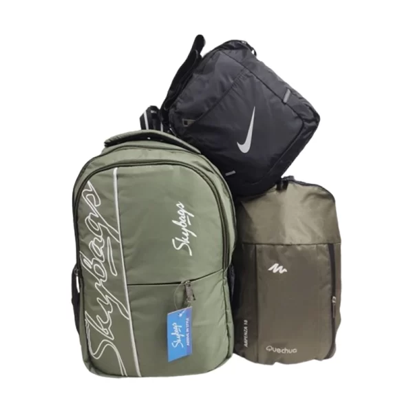 Combo Bags Set Quecha Sling Bag Green Backpack