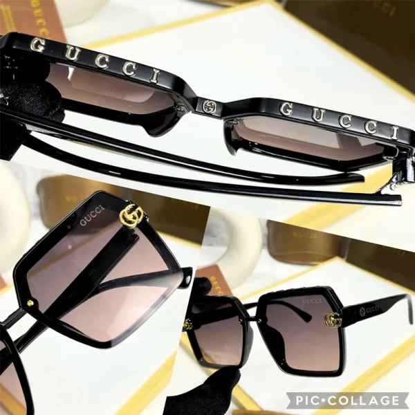 Hot Selling Stylish Luxury Black Frame Brown Lens Sunglasses
