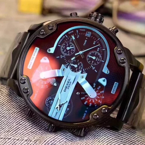Men's Analog Black Stainless Steel Wrist Watch