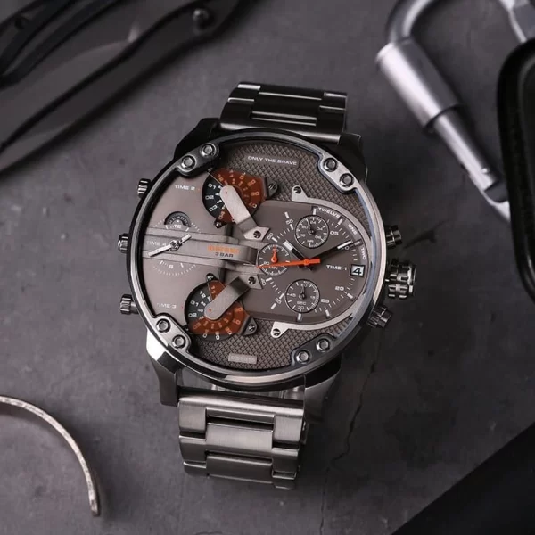 Men's Analog Copper Stainless Steel Wrist Watch