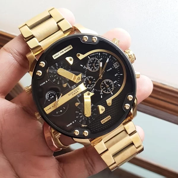Men's Analog Gold Stainless Steel Wrist Watch
