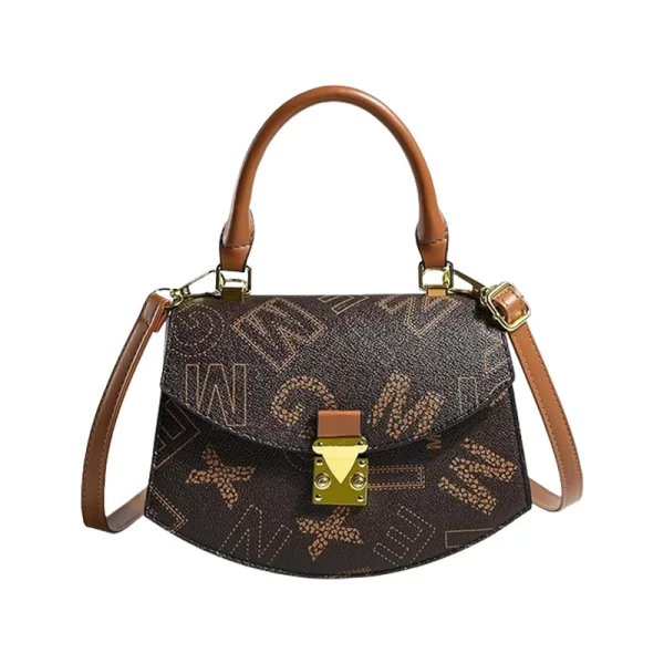 2024 Alphabet Print Coffee Satchel Bag