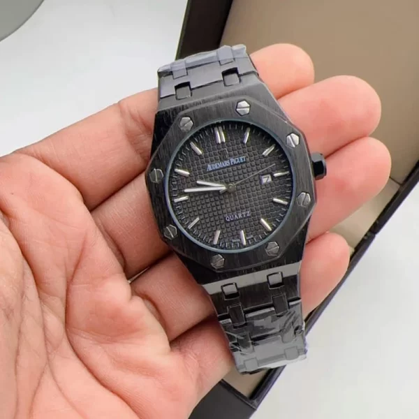 2024 Casual Men Copy Black Dial Black Strap Watch