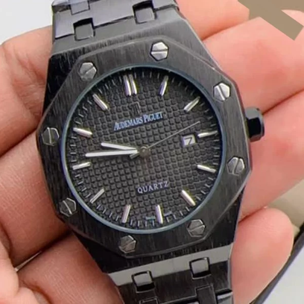 2024 Casual Men Copy Black Dial Black Strap Watch