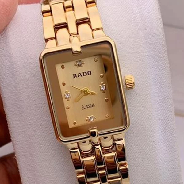 2024 Hot Selling Rectangle Gold Dial Gold Strap Women Copy Watch