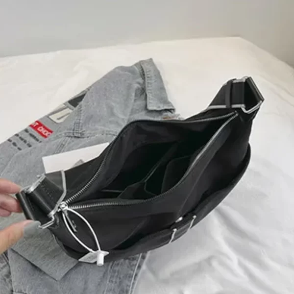 Casual Nylon Ladies Black Sling Bags