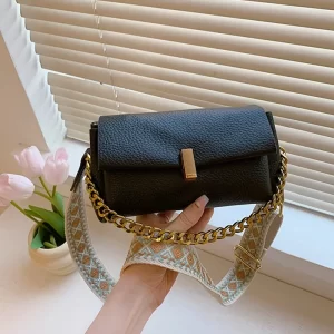 Casual Soft Leather Ladies Black Sling Bag