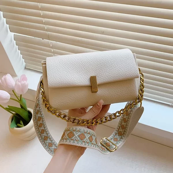 Casual Soft Leather Ladies White Sling Bag