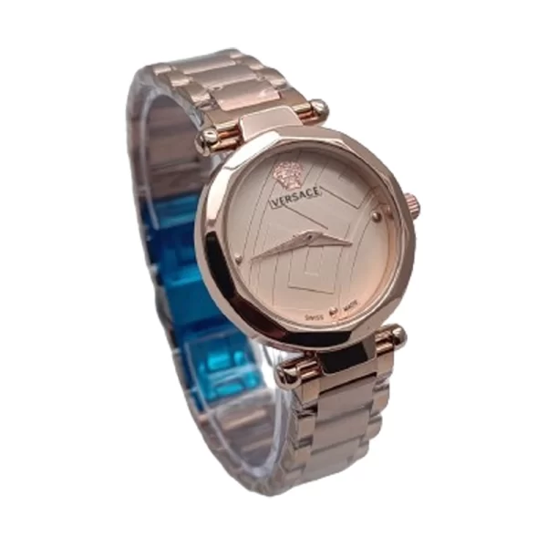 Ladies Round Rose Gold Dial Rose Gold Strap Copy Watch