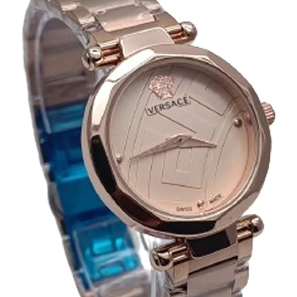 Ladies Round Rose Gold Dial Rose Gold Strap Copy Watch