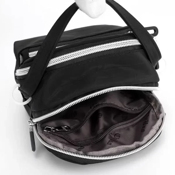 Multi Layer Mobile Black Sling Hand Bag