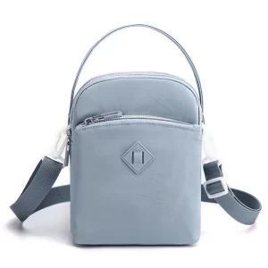 Multi Layer Mobile Blue Sling Bag