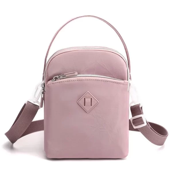 Multi Layer Mobile Purple Sling Bag