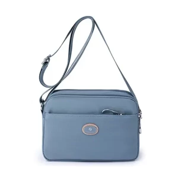 Nylon Women Blue Messenger Sling Bag