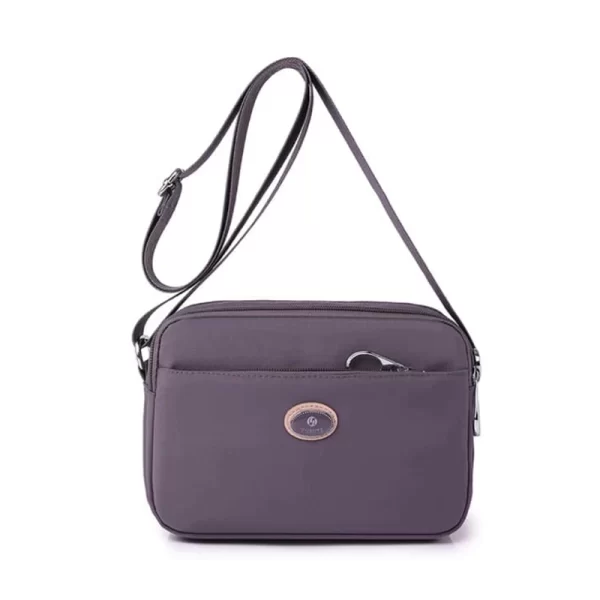 Nylon Women Purple Messenger Sling Bag