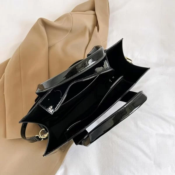 Shiny Casual Black Tote Bag Copy