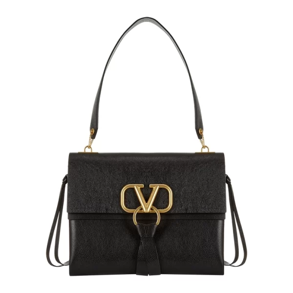 V-Ring Copy Black Shoulder Bag For Women