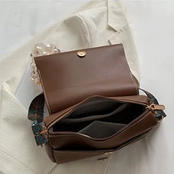 Wide Shoulder Strap Coffee Sling Bag