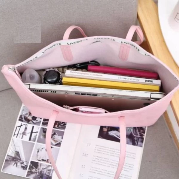 Women Large Shoulder Pink Tote Handbag Copy