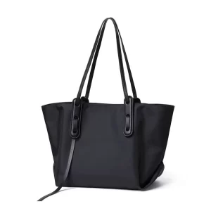 Women Oxford Shoulder Black Tote Bag