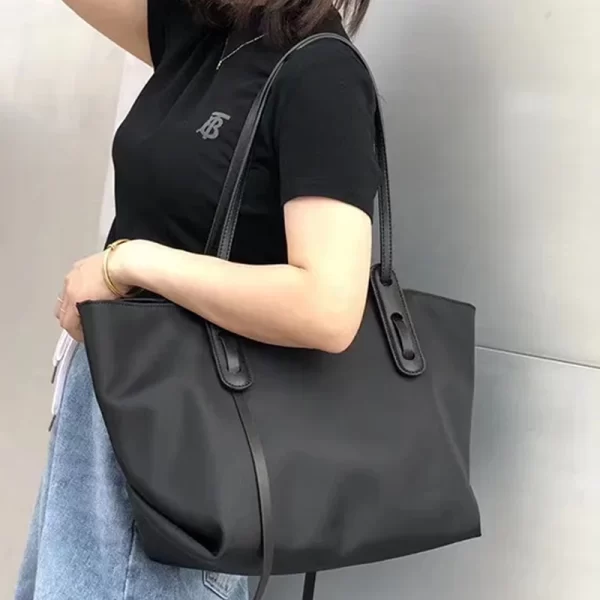 Women Oxford Shoulder Black Tote Bag
