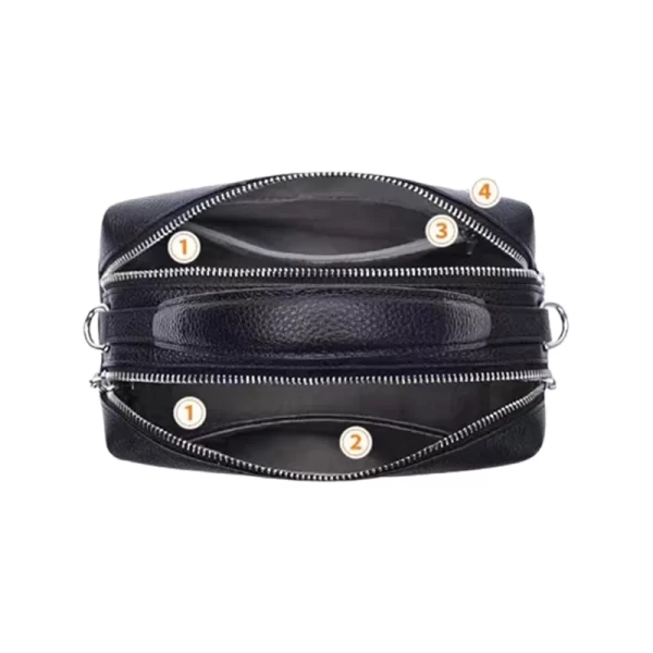 Women Soft Leather Elegant Black Sling Bag