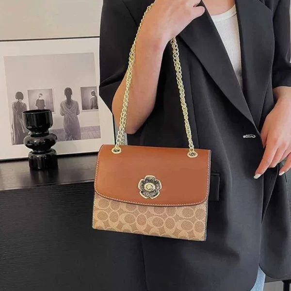 Women Versatile Straddle Brown Sling Handbag