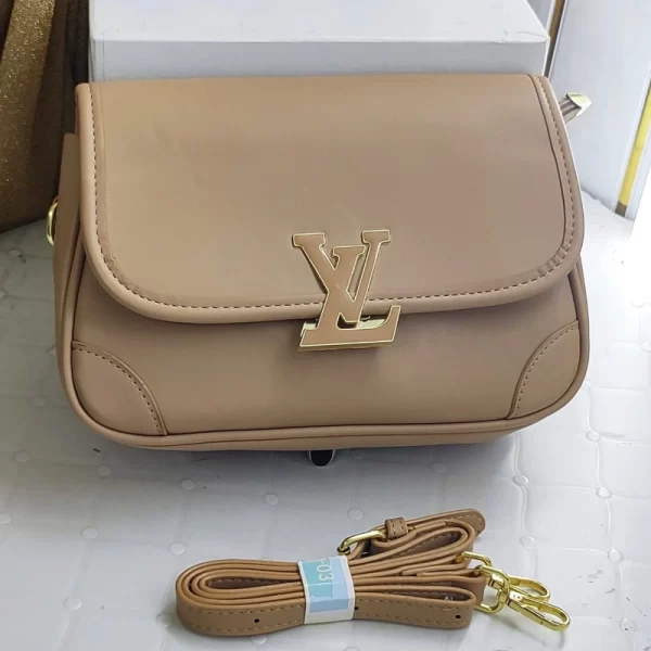 Casual Style Cream Sling Handbag Dupe