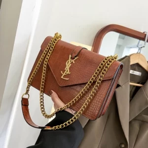 Chain Brown Sling Hand Bag for Women