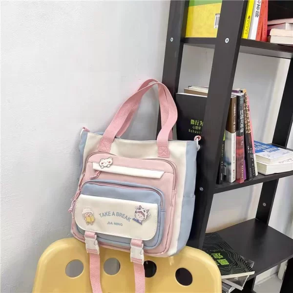 Fashion Cartoon Ladies Blue Shoulder Bag