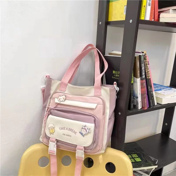 Fashion Cartoon Ladies Pink Shoulder Bag