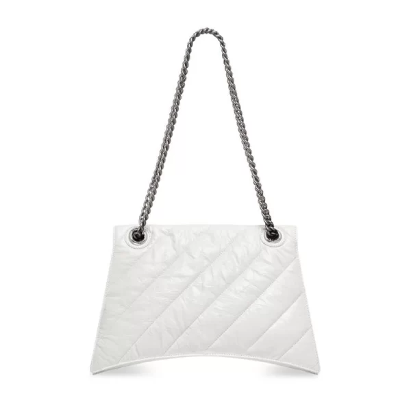 First Copy Quilted Chain White Shoulder Handbag