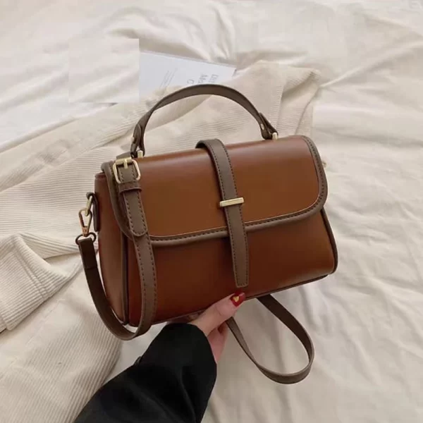 Minimalist Women Brown Satchel Handbag