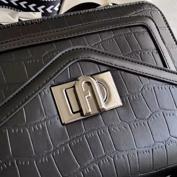Stone Pattern Black Satchel Sling handbags