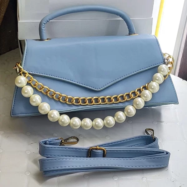 Trendy Messenger Blue Satchel Bag For Ladies