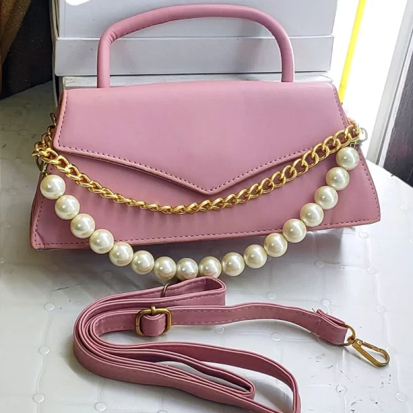 Trendy Messenger Pink Satchel Bag For Ladies
