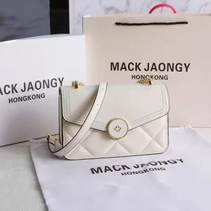 2024 Trendy Quilted White Sling Handbag
