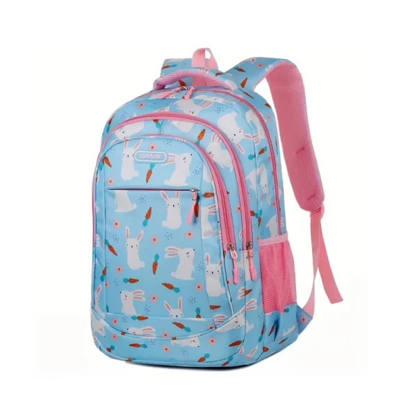 Casual Blue Backpack For Primary School Students