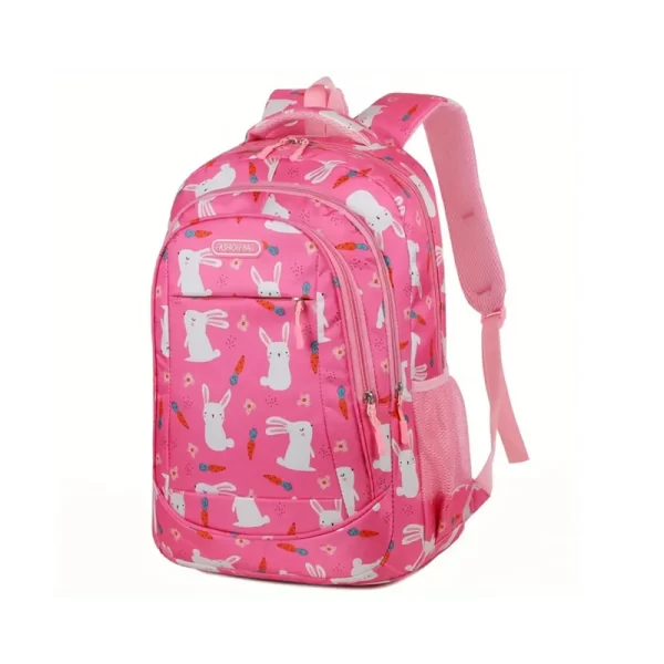 Casual Pink Backpack For Primary School Students