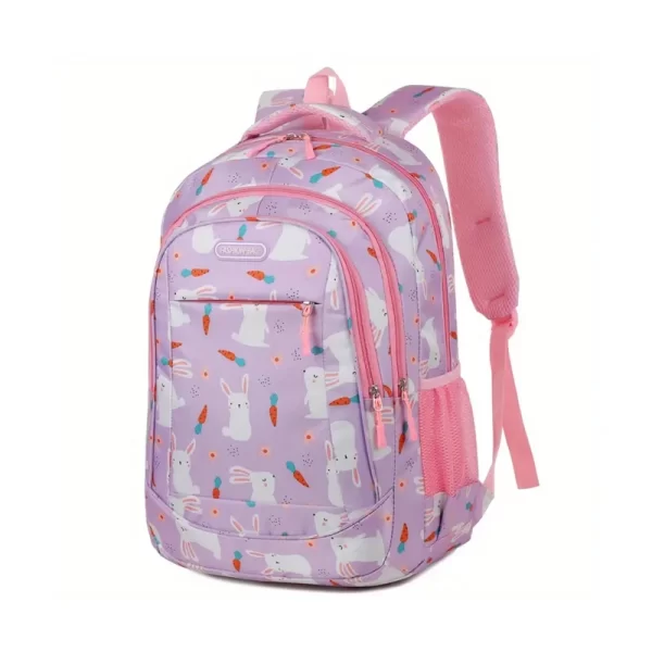 Casual Purple Backpack For Primary School Students